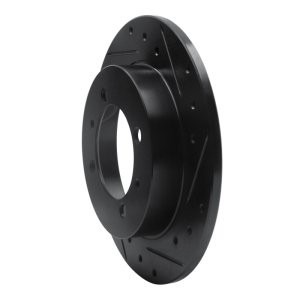 Mitsubishi Space STAR Brake Rotor (1) - Rear Right - R1 Concepts - Drilled & Slotted - Black - `00-`07